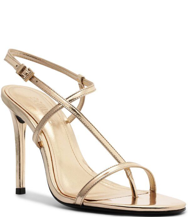 シュッツ レディース シューズ サンダル トール レザー ヒール Schutz Azure Metallic Patent Leather Higheel Dressandals Platina メタ