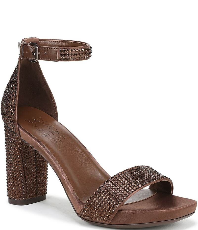ナチュライザー レディース シューズ サンダル アンクル Naturalizer Joy Rhinestonembellished Square Toe Ankle Strap Dressandals