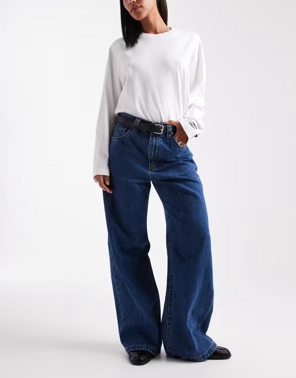 コットンオン レディース ボトムス デニムパンツ ローライズ Cotton low rise super baggy jean in sandman BLUE ブルー 16,410円