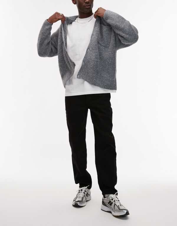 トップマン メンズ ボトムス デニムパンツ ジーンズ Topman stretch taper jeans Black ブラック