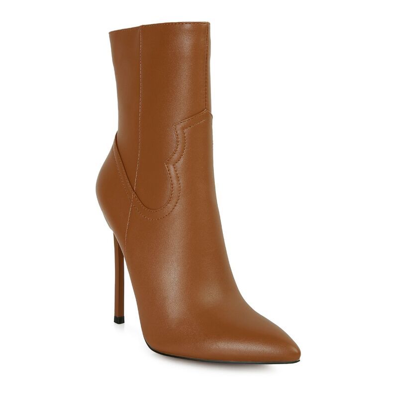 ロンドンラグ レディース シューズ ブーツ・レインブーツ アンクル ヒール London Rag Jenner Womens Heeled Ankle Boots Mocca