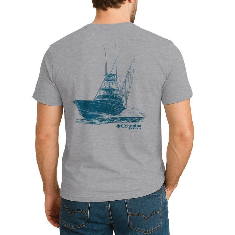 コロンビア メンズ トップス Tシャツ グラフィック Mens Columbia PFGraphic Tee Gray Boat グレー