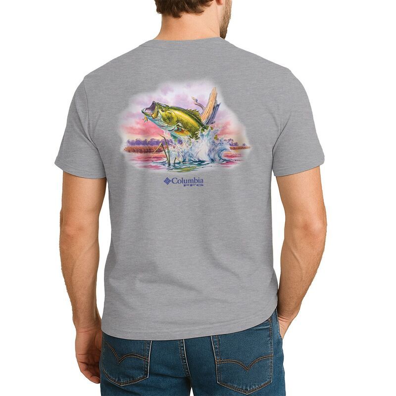 コロンビア メンズ トップス Tシャツ グラフィック Mens Columbia PFGraphic Tee Gray Pfg Fish グレー