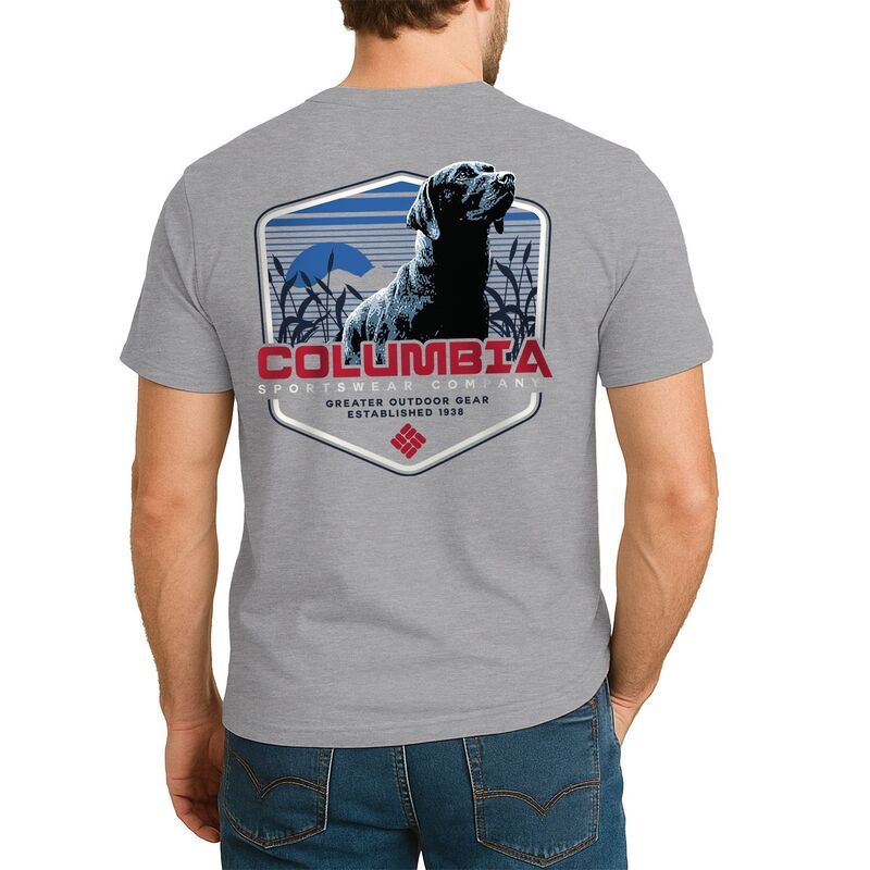 コロンビア メンズ トップス Tシャツ グラフィック Mens Columbia Graphic Tee Gray Dog グレー