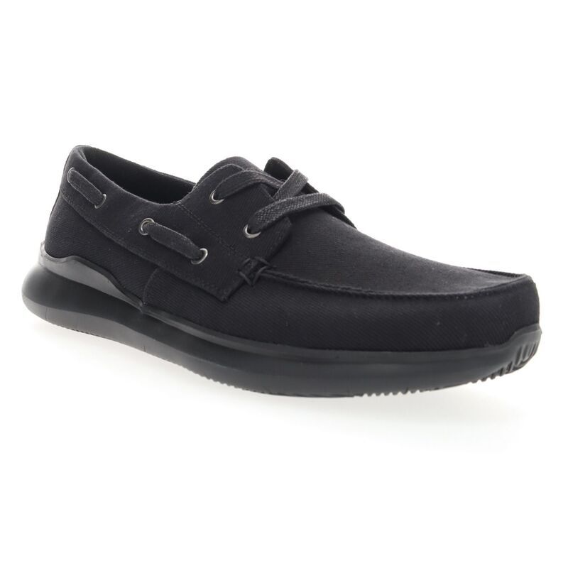 プロペット メンズ シューズ スリッポン・ローファー Propet Viasol Mens Boat Shoes Black ブラック