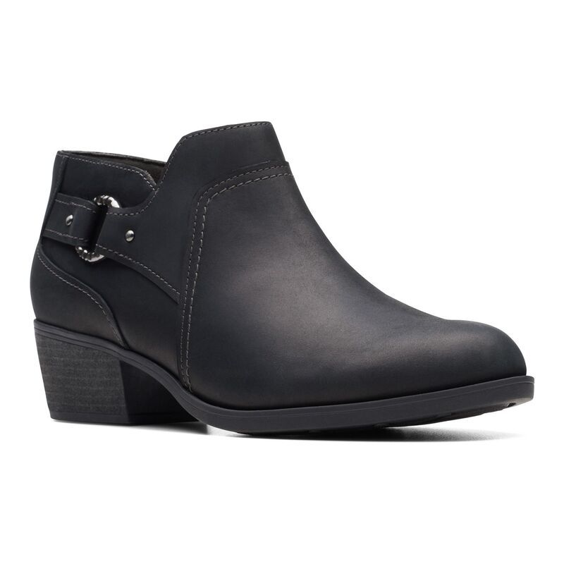 クラークス レディース シューズ ブーツ・レインブーツ レザー ClarksR Charlten Grace Womens Leather Dress Boots Black ブラック