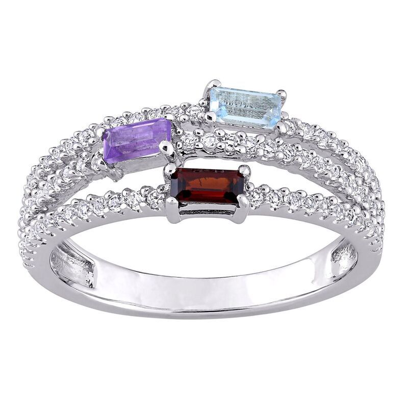 ステラ グレース レディース アクセサリー リング Stella Grace Sterling Silver MultiGemstone SplitShank Ring Sterling Silver