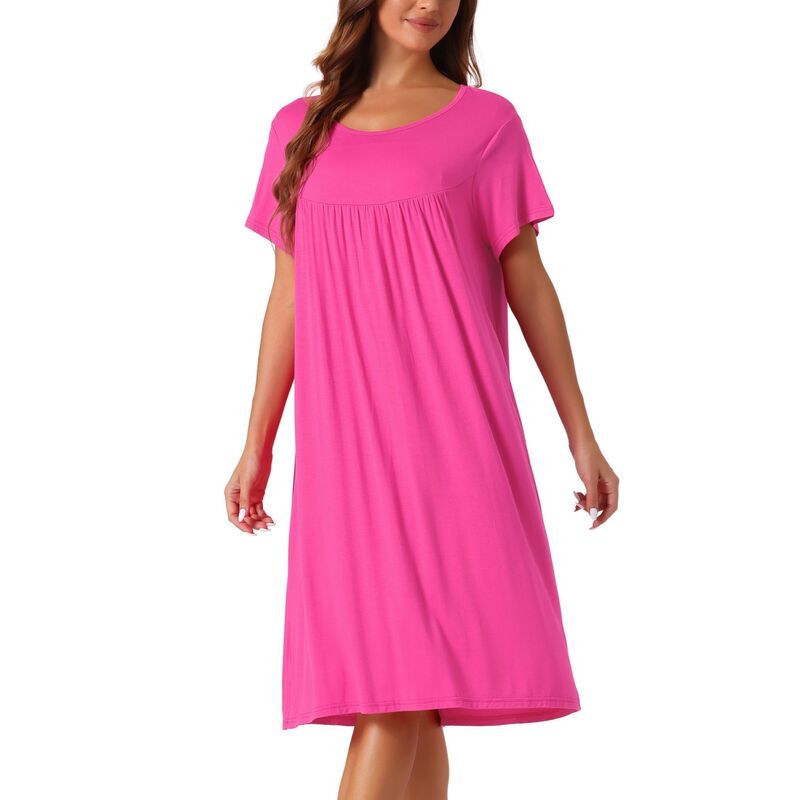 cheibear レディース アンダーウェア ナイトウェア プラスサイズ シャツ コットン cheibear Womens Nightgown Cotton Sleepwear Short Sleev