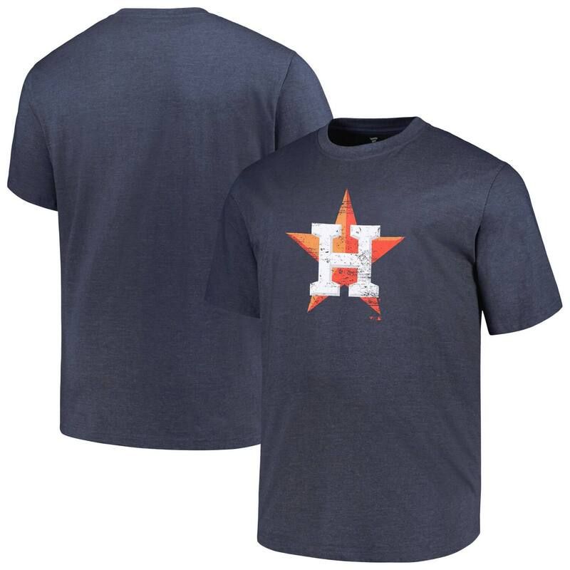 プロファイル メンズ トップス Tシャツ トール ロゴ Mens Profile Heather Navy Houston Astros Big Tall Weathered Logo TShirt