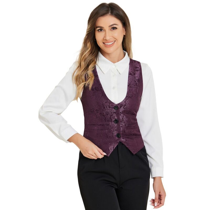 アレグラ ケー レディース アウター ジャケット・ブルゾン ヴィンテージ ベスト ノースリーブ コート ALLEGRA K Womens Vintage Waistcoat Button Up Ste 9,105円