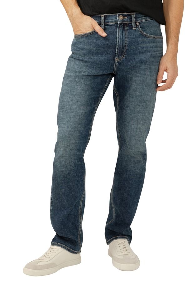 シルバー ジーンズ メンズ ボトムス デニムパンツ ストレート Silver Jeans Co Machray Athletic Fit Straight Leg Jeanshadow