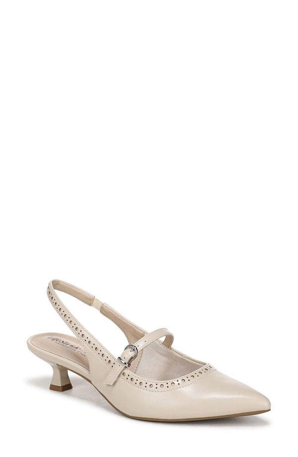 ライフストライド レディース シューズ ヒール LifeStride Marilyn Slingback Pointed Toe Kitten Heel Pump Cream Beige クリーム