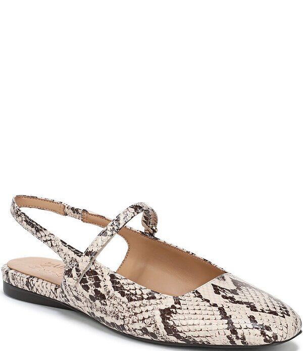 ナチュライザー レディース シューズ パンプス プリント レザー Naturalizer Connie Snake Print Leather Slingback Mary Jane Square T
