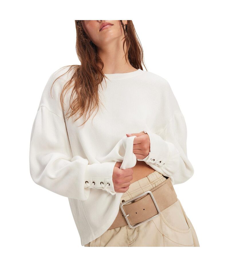 フリーピープル レディース トップス シャツ Free People Lapis Cuff Clean Ivory アイボリー 11,005円