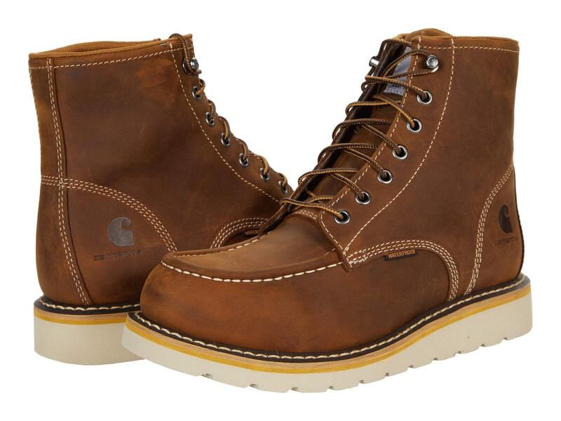 カーハート レディース シューズ ブーツ・レインブーツ Carhartt Wedge 6 Waterproof Softoe Dark Bison Oil