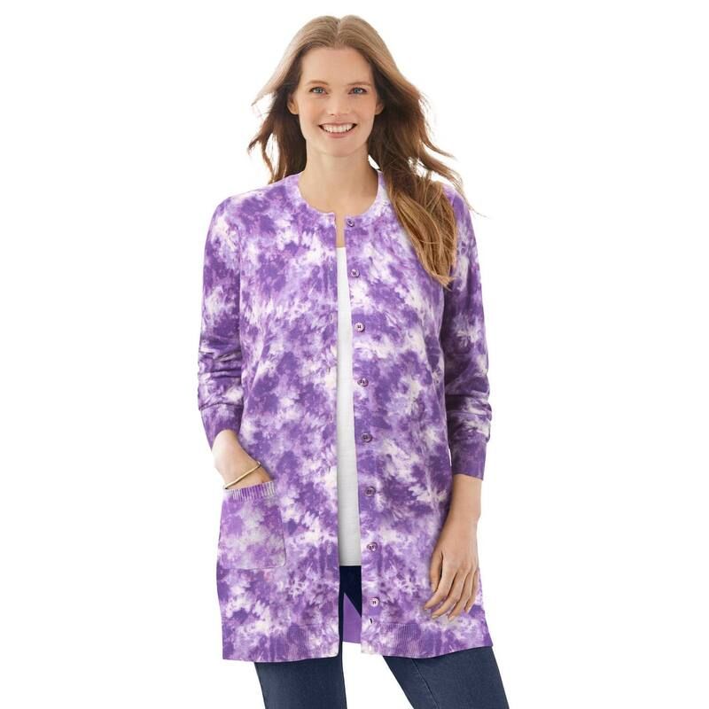ウーマン ウィズイン レディース アウター ニット・セーター プラスサイズ コットン カーディガン Woman Within Plusize Perfect LongerLength Cotton C 10,136円