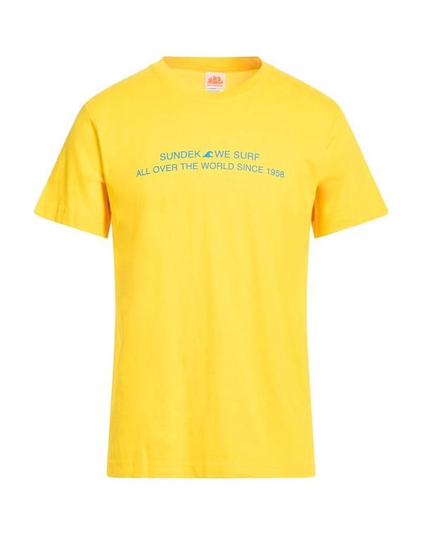 サンデッキ メンズ トップス Tシャツ SUNDEK Ｔシャツ Yellow イエロー