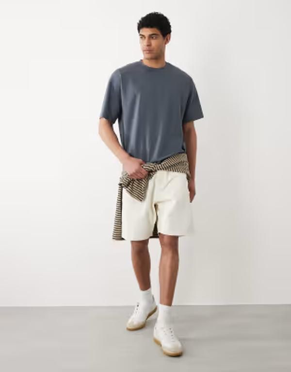 ジャック アンド ジョーンズ メンズ ボトムス ハーフパンツ・ショーツ ショートパンツ デニム Jack Jones carpenter denim shorts Antique White ホワイト
