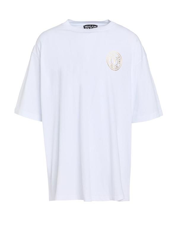 ヴェルサーチ メンズ トップス Tシャツ VERSACE JEANS COUTURE Ｔシャツ White ホワイト 18,360円