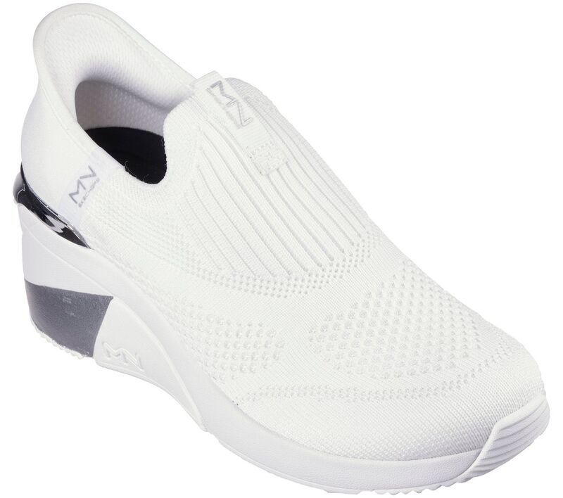 スケッチャーズ レディース シューズ スニーカー Skechers Hands Free Slipins Mark Nason A Wedge Crecent Womenshoes White ホワイ
