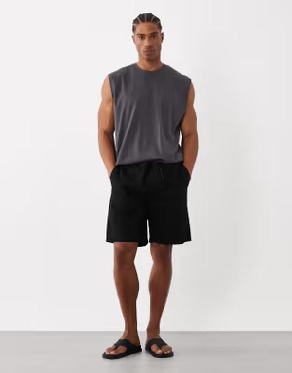 ジャック アンド ジョーンズ メンズ ボトムス ハーフパンツ・ショーツ ショートパンツ Jack Jones drawstring cargo shorts Black ブラック