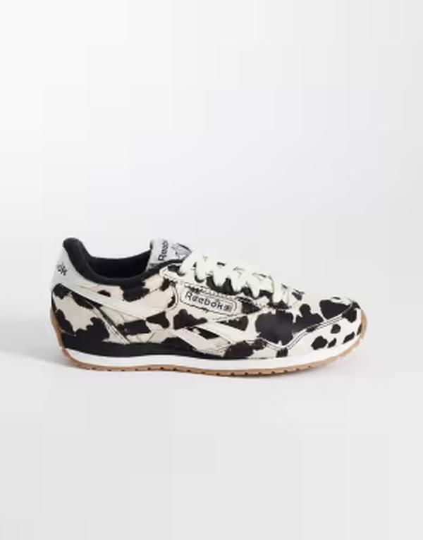 リーボック レディース シューズ スニーカー プリント Reebok Classic AZ womensneakers in cow print Black ブラック