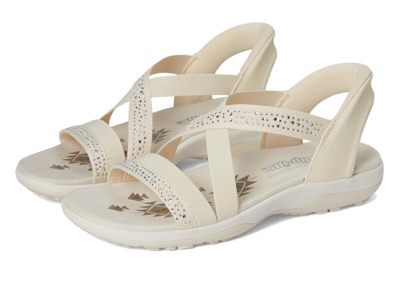 スケッチャーズ レディース シューズ サンダル SKECHERS Reggae Slim Summer Sparkle Natural