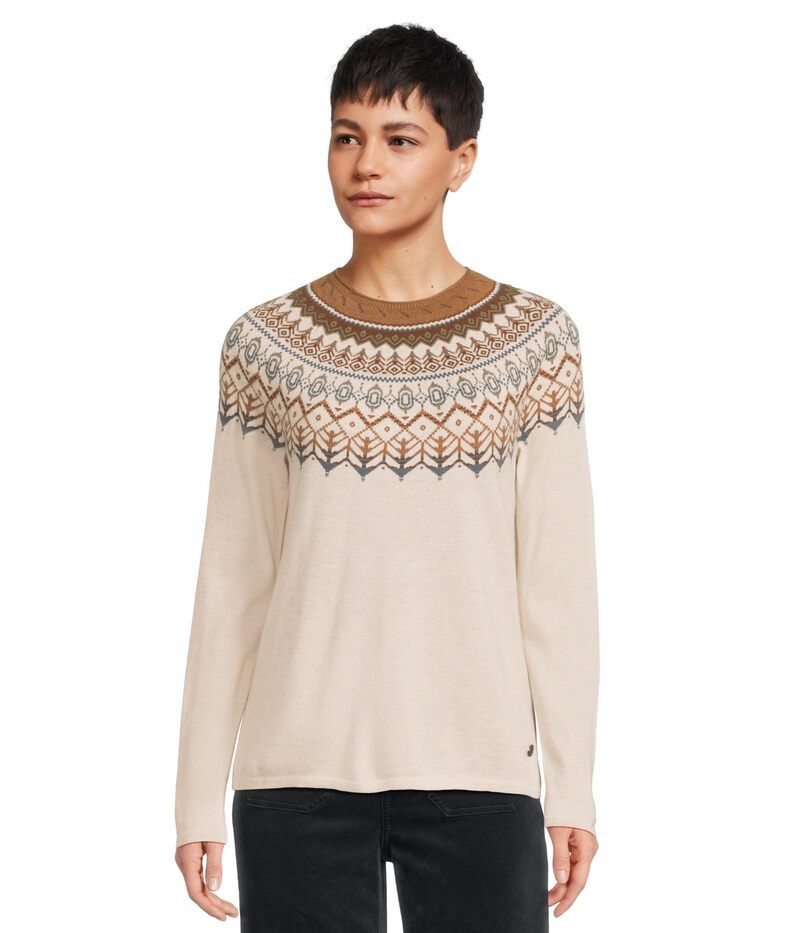 ロイヤルロビンズ レディース アウター ニット・セーター Royal Robbins Westlands Fairisle Crew Chalk Heather Monarch Pattern チョー