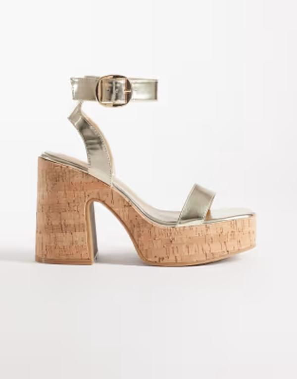 サウスビーチ レディース シューズ サンダル South Beach double buckle wedge sandals GOLD ゴールド