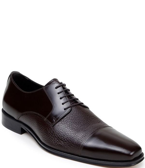 ベルヴェデール メンズ シューズ ワンピース ダービー キャップ レザー Belvedere Mens Alexander Deerskin Leather and Italian Calf Leat