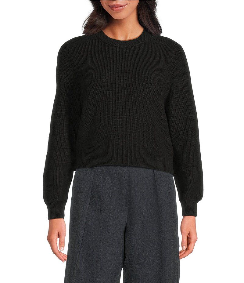 イロ レディース アウター ニット・セーター IRO Celena Round Neck Long Sleeve Sweater Black ブラック