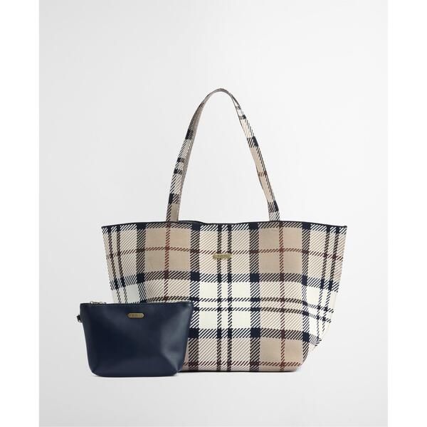バブアー レディース バッグ Barbour Womens Layla Tartan Large Tote Bag Rosewood Tart