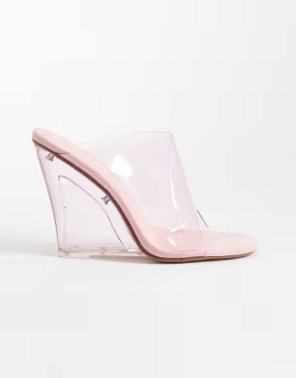 パブリックデザイア レディース シューズ サンダル Public Desire Giselle wedge sandals PINK ピンク