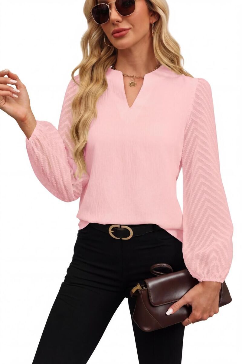 エリートチョイス レディース トップス シャツ Vネック シアー ブラウス Elitechoice Womens Professional V Neck Blouse Sheer Chevron Sl 8,610円