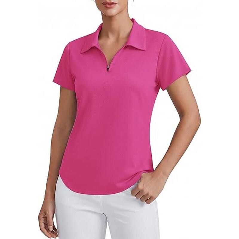 ピンスパーク レディース トップス シャツ Vネック PINSPARK Womenshort Sleeve VNeck Golf Polo Quick Dry Pickleball Tennishir