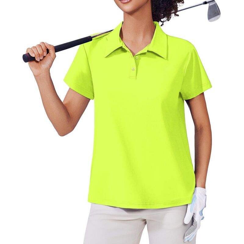 ピンスパーク レディース トップス シャツ PINSPARK Womenshort Sleeve Golf Polo Shirt Moisture Wicking 3Button Collared T