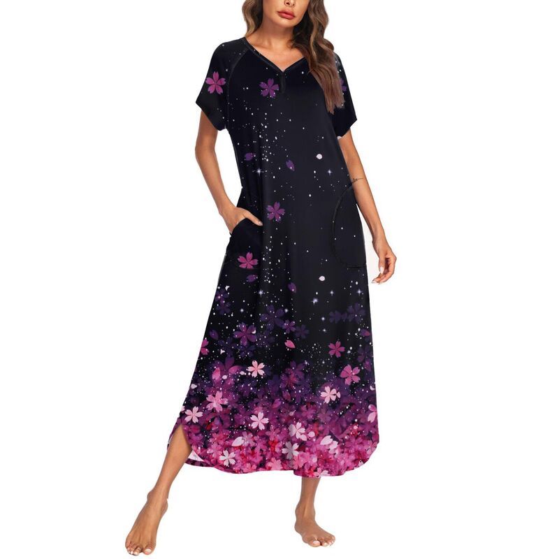 エコアー レディース アンダーウェア ナイトウェア シャツ Ekouaer Long Nightgown Womens Loungewear Short Sleeve Sleepwear Fullen 9,735円