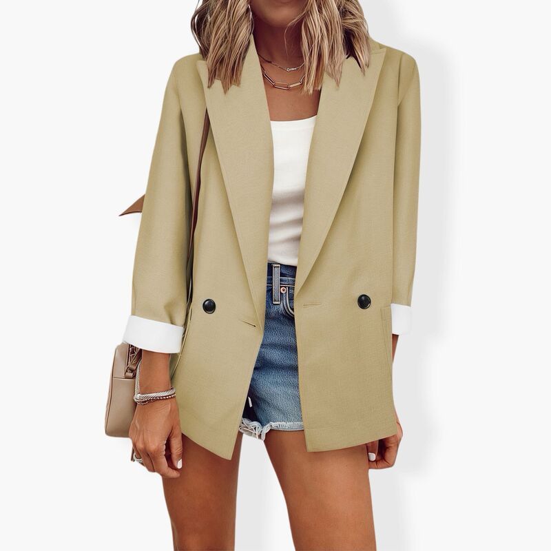 エリートスピリット レディース アウター ジャケット・ブルゾン ブレザー EliteSpirit Womens Long Sleeve Solid Blazer Classic SingleBreas