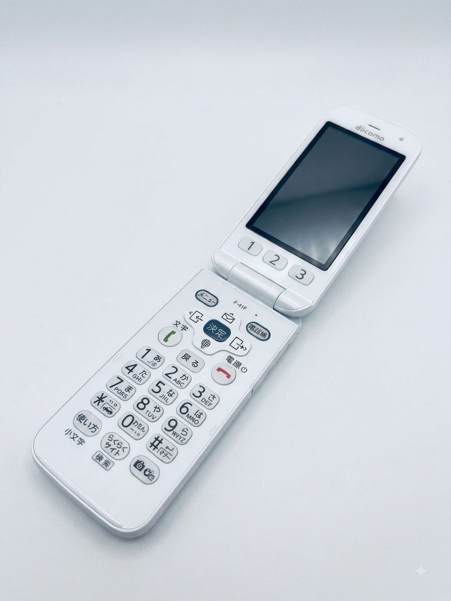 docomo らくらくホン F-41F ホワイト SIMフリー - メルカリ