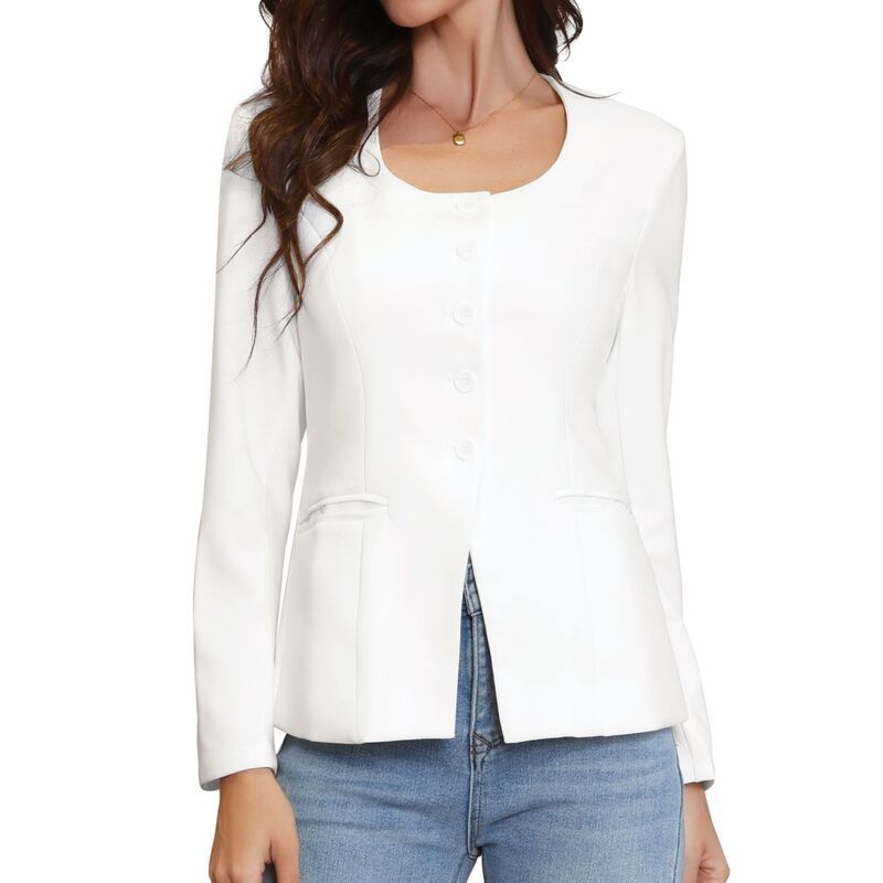インスパイア シック レディース アウター ジャケット・ブルゾン ボタンダウン ブレザー INSPIRE CHIC Business Casual Blazers for Women Button D
