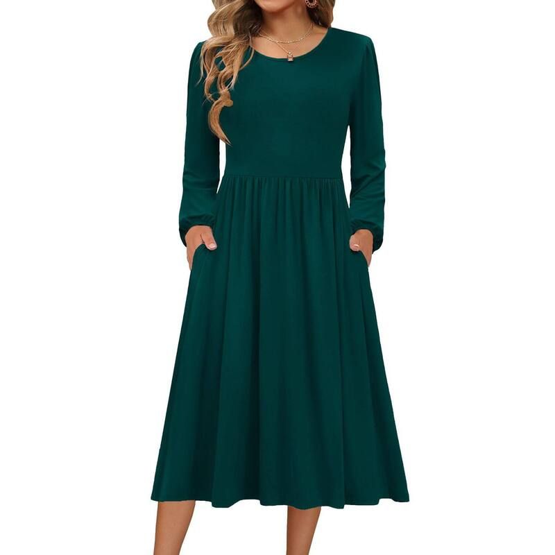 ジーグー レディース トップス ワンピース ミディ シャツ Zeagoo Women s Long Sleeve Bohemian Midi Long Dresses T Shirt Sundress