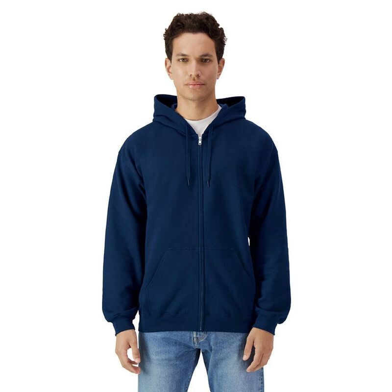ギルダン レディース アウター ニット・セーター フリース パーカー Gildan Mensoftstyle Fleece Midweight Full Zip Hoodie Navy ネイビー