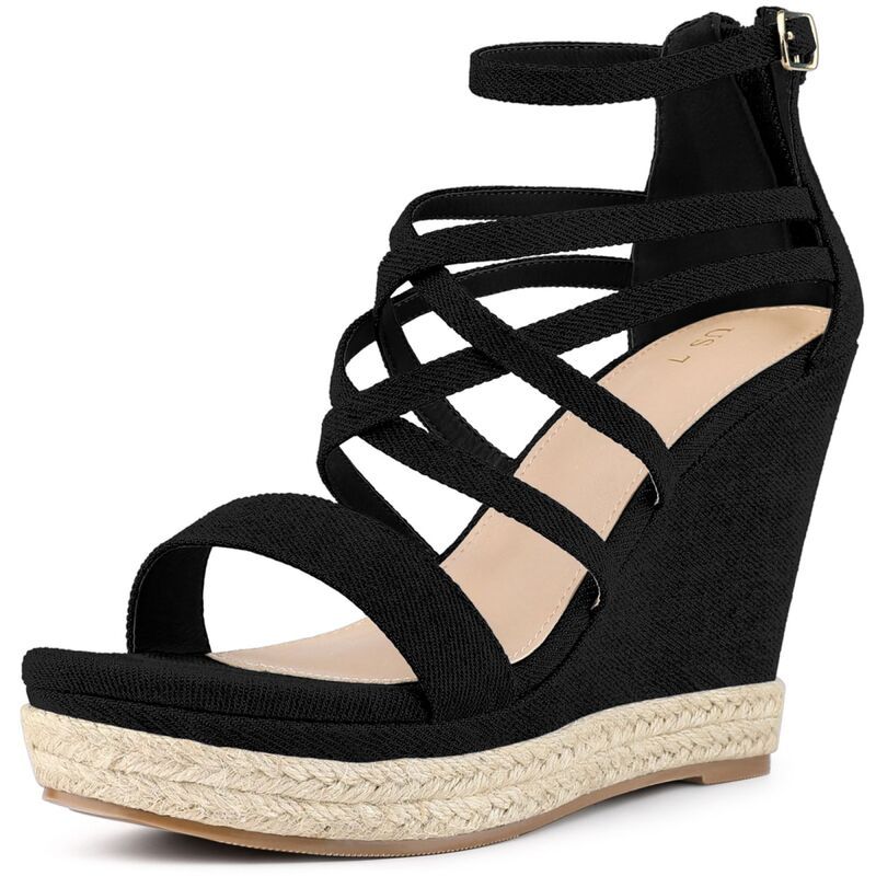 ブリスフルステップ レディース シューズ サンダル プラットフォーム デニム ヒール BLISSFUL STEP Denim Platform Heelstrappy Denim Wedge Sand
