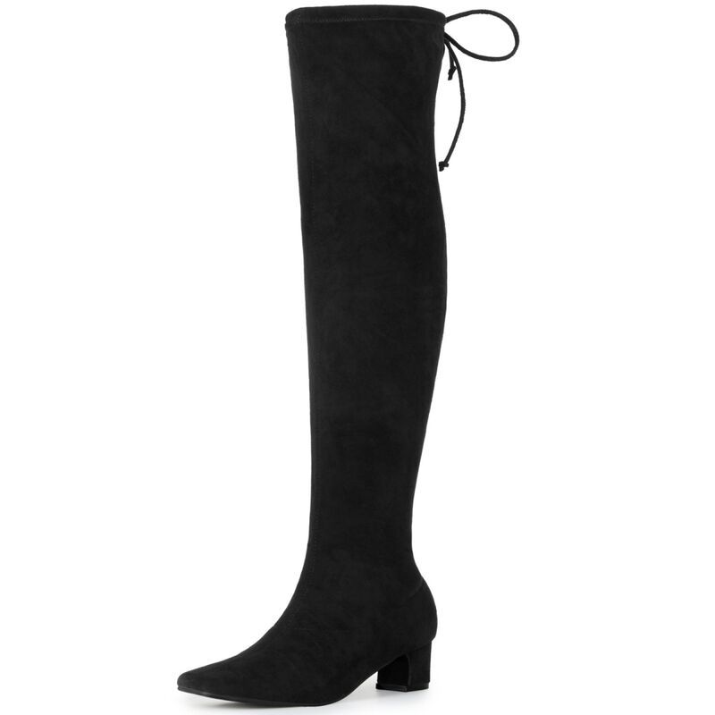 ブリスフルステップ レディース シューズ ブーツ・レインブーツ BLISSFUL STEP Square Toe Comfy Thigh Bootstretch Over the Knee Boots