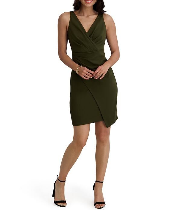 シエナ レディース トップス ワンピース Vネック アシンメトリー ノースリーブ SIENA Surplice VNeck Sleeveless Wrap Asymmetrical Hem Wrap