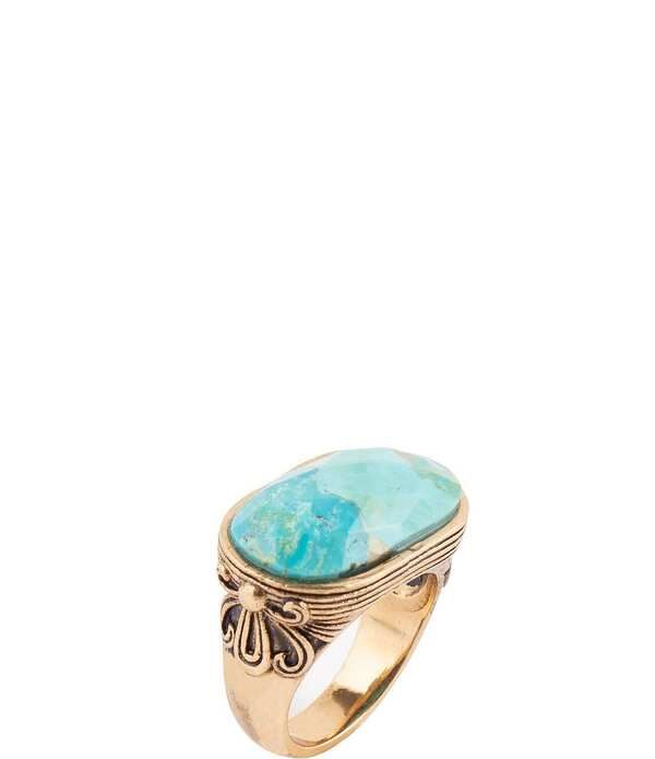 バース レディース アクセサリー 指輪 Barse Blue Turquoise Oval Statement Rin goldTurquoise ターコイズ