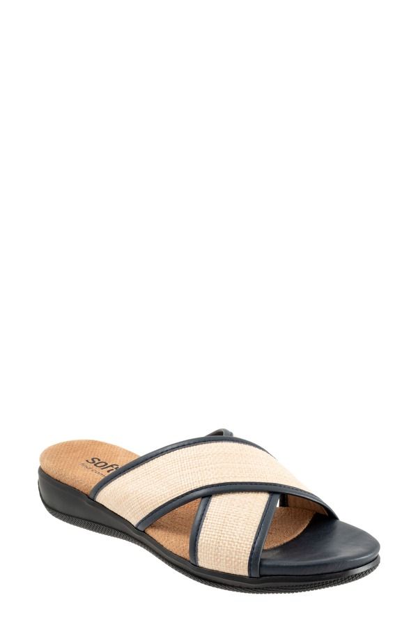 ソフトウォーク レディース シューズ サンダル SoftWalk Tillman 60 Slide Sandal Women NAVY ネイビー