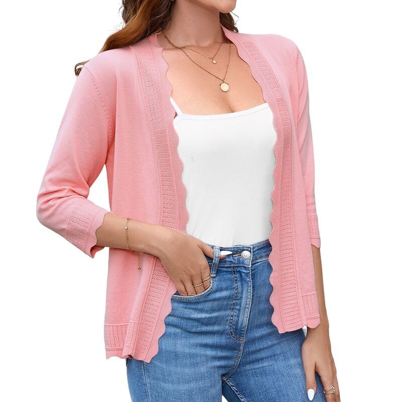 クリアフラワー レディース アウター ニット・セーター カーディガン ClearFlower Womens 34 Sleeve Knit Cardigan Lightweight Casual Ope 10,765円