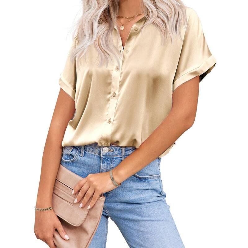 ジーグー レディース トップス シャツ ボタンダウン サテン シルク ダウン ブラウス Zeagoo Satin Blouses for Women Silk Button Down Shirtsho 7,784円