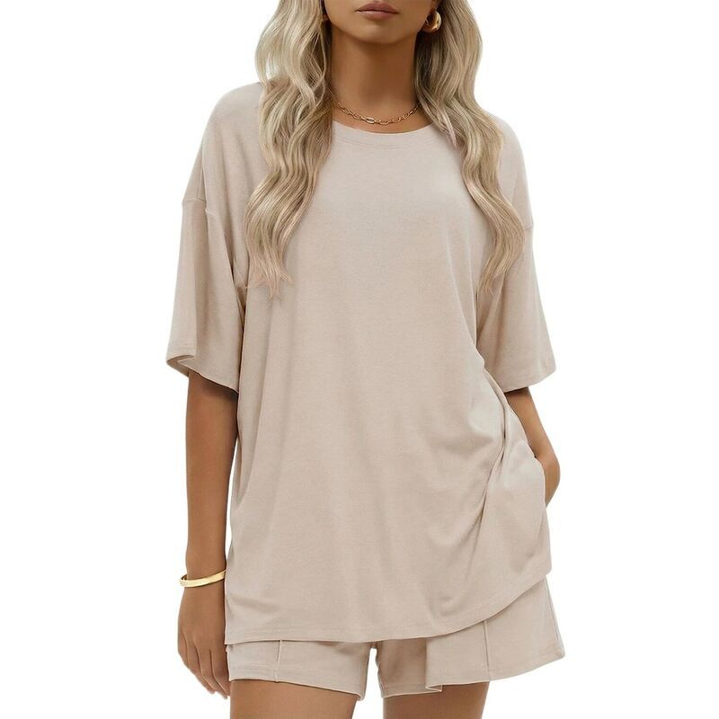 エコアー レディース アンダーウェア ナイトウェア コットン Ekouaer Womens Cotton Two Pieceshort Setsummer Short Sleeve Outfits C